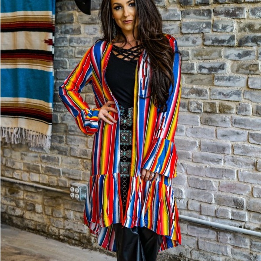 Lucky & Blessed Multicolor Serape Duster - Picture 1 of 4